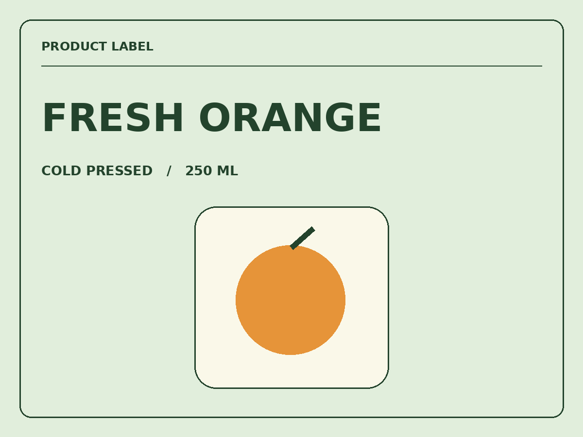 Original synthetic Product label